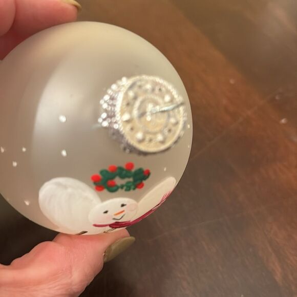 Hand painted snowman angel ornament - Picture 3 of 3